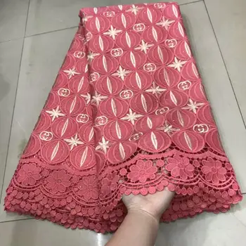 

African Lace Fabric Yellow Color Guipure Lace Fabric 2020 High Quality Nigerian Cord Lace Fabric For Wedding Dresses