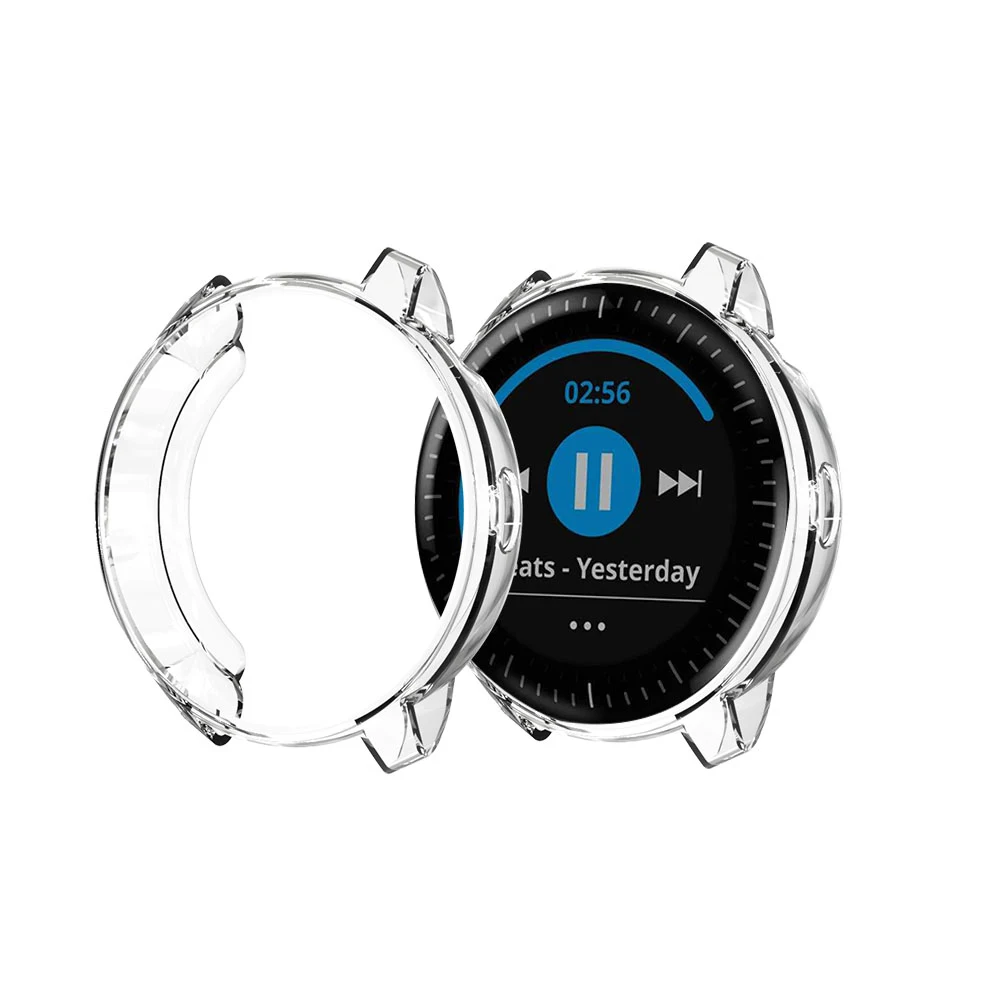 Ультратонкий Мягкий чехол для смарт часов для Garmin vivoactive 3 Music полная защита экрана TPU чехол для Garmin vivoactive3 Music capa - Цвет: Прозрачный