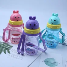 Инь Цянь ПК детская чашка с соломинкой 450 мл портативные подтяжки Дети емкость для напитков чайник мультфильм чашка с соломинкой герметичные падение