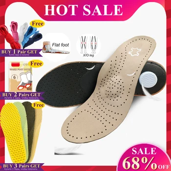 

EiD Genuine Leather orthotic insole for Flat Feet Arch Support orthopedic shoes sole Insoles for feet men women OX Leg Unisex
