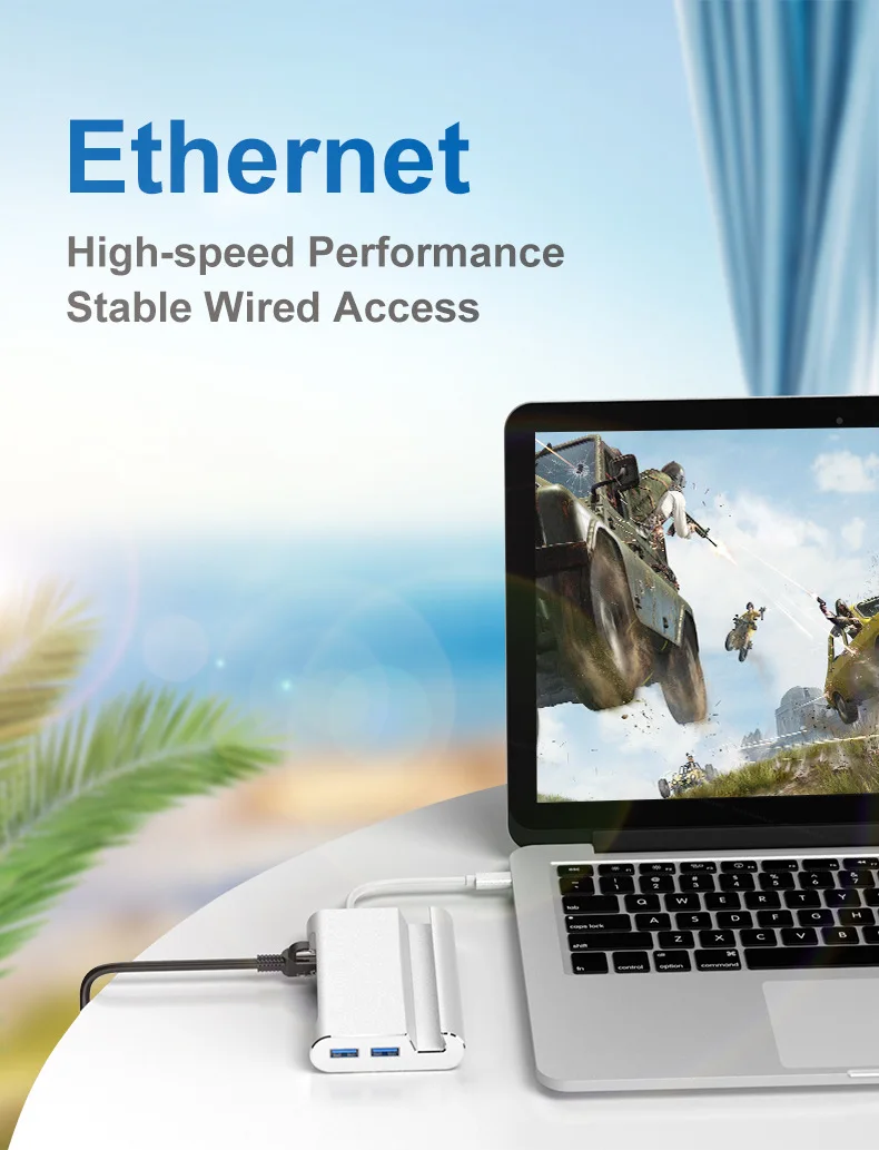 Tebe 7 в 1 USB-C USB 3,1 type C до 4K HDMI VGA Rj45 Gigabit Ethernet 3 USB 3,0 порт PD зарядный адаптер док-станция Держатель концентратор