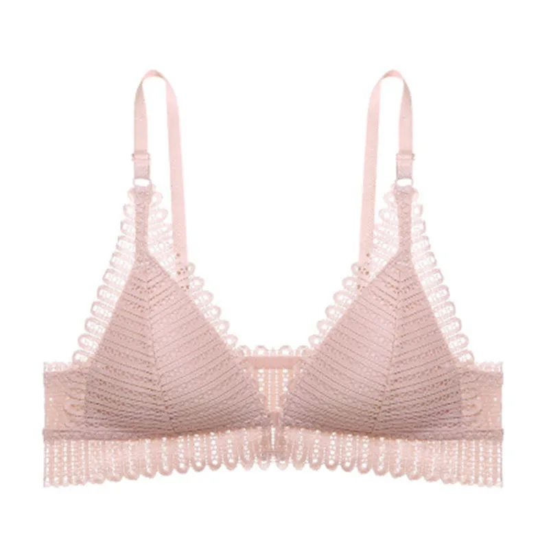 

2019 New Fashion Sexy Lace Wireless Bras For Women Lingerie Adjusted Wire Free Push Up Bra Modis Breathable Backless Bralette
