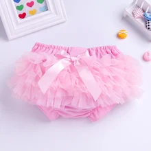 Baby Cotton lace Bloomers shorts Cute Baby Diaper Cover Newborn Flower Shorts Toddler fashion Summer Satin Pants with Skirt