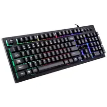 Игровая механическая клавиатура G20 RGB, 12 крутых светодиодный режим RGB с подсветкой, водостойкая Проводная usb-клавиатура FN, синий переключатель