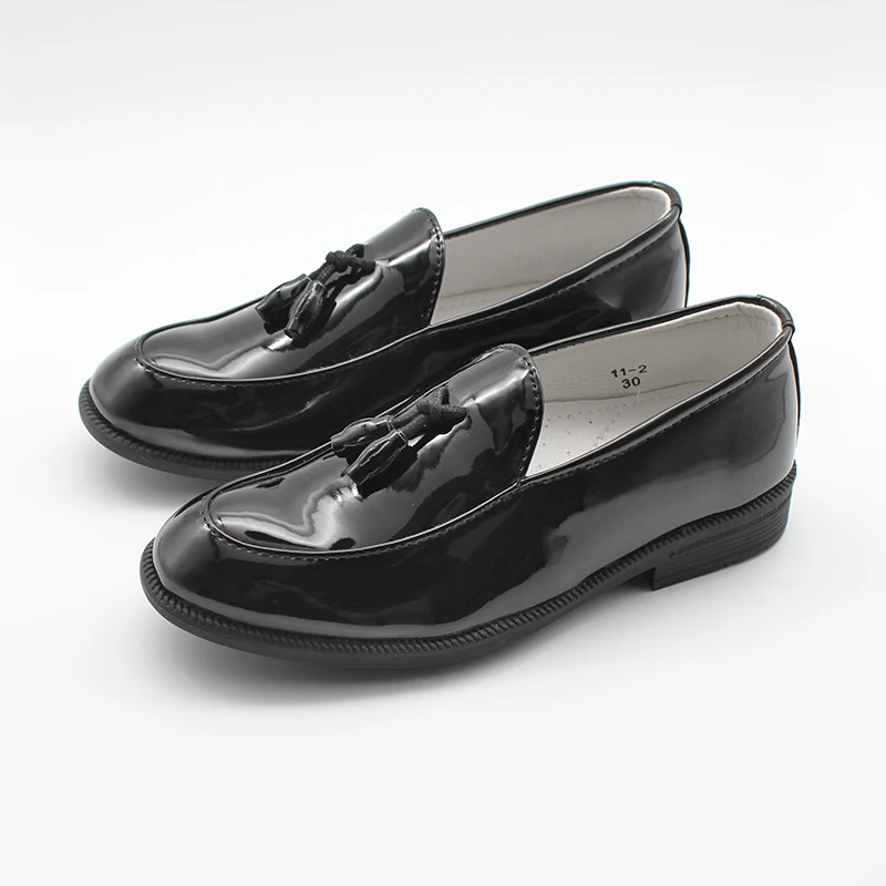 boys black wedding shoes