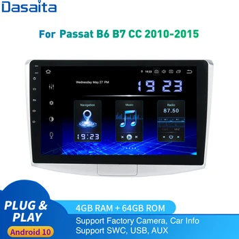 

Android 10.0 Car Radio GPS for VW Passat B6 B7 CC Multimedia 2010 - 2015 Stereo 2 Din DSP HD IPS 1028*720 Carplay 4Gb+64Gb