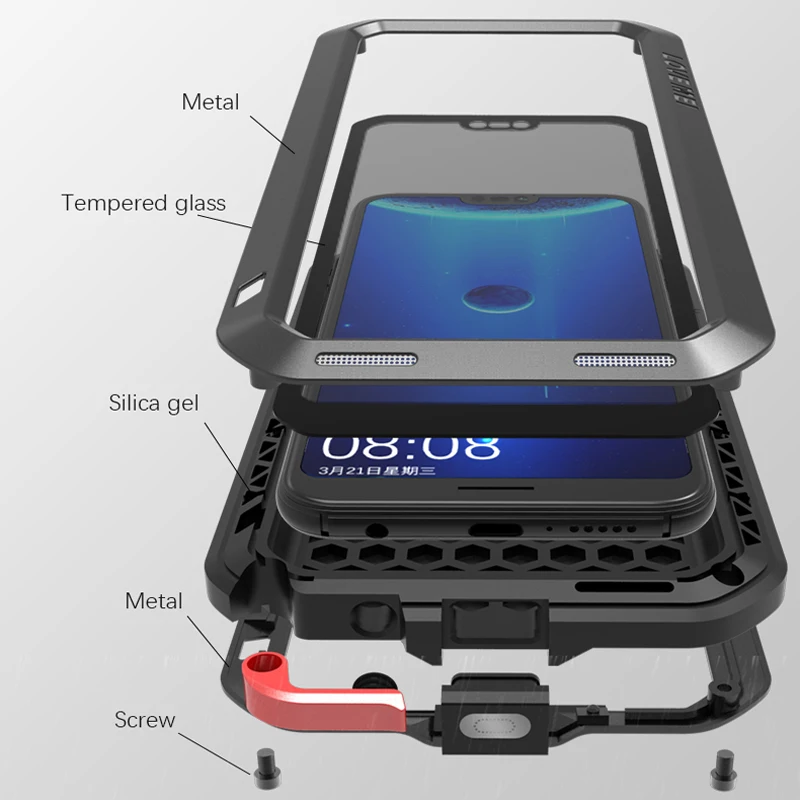 Shockproof Metal Cases For Huawei P20 Pro Lite P20Pro P30 Pro Phone 360 Full Body Protective Outdoor Sport Shock Armor Covers On