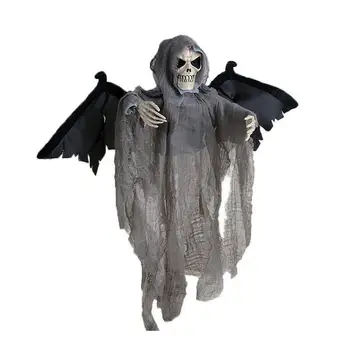 

Halloween Voice Control Bat Hanging Ghost Eyes Glowing Will Sound Ghost Call Hanging Ghost Tricky Toy