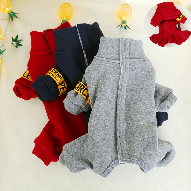 

Winter Small Dog Jumpsuit Pajamas For Puppy Cat Dog Clothes Wrap Belly Pajamas For Small Dogs Chihuahua Jumpsuit Pomeranian G628