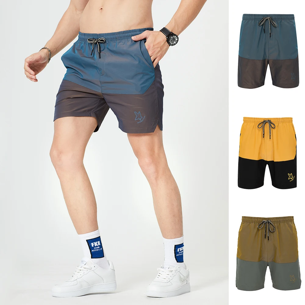 Pantalones cortos de verano con cordón de cintura media para hombre, Shorts deportivos de sarga de alta calidad para correr, 2021