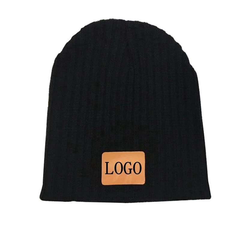 

WZCX 2019 New Print Logo Letter Solid Color Hip Hop Beanie Tide DIY Custom Made Keep Warm Unisex Knitted Hat Adult Cap