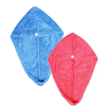 

2pcs Drying Wrap Fashion Durable Portable Drying Supplies Absorbent Cap Hair Drying Towel Hair Drying Cap for Bathroom Travel