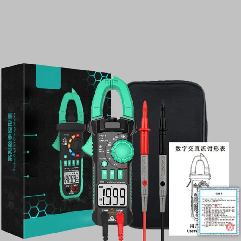 

Digital Multimeter Clamp 2000/6000 Counts Automatic Scale Measurement Ammeter