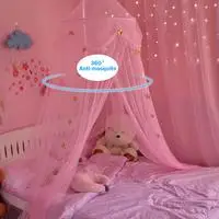 Детские Халф-Мун формы детские кровати навес Детские Висячие игрушечные палатки москитные сетки для детей детские спальни украшения Pinks - Цвет: D