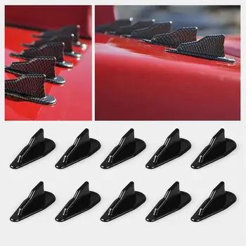 

Car Roof Fin Car Spoiler Universal Tuning Roof Diffuser Shark Fins Spoiler Wing Kit Air Vortex Generator Carbon Fiber 10 PCS