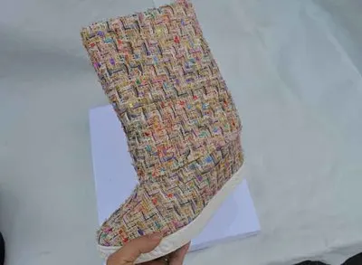 Г.; Лидер продаж; Botas Feminina; женские ботинки без застежки; женская обувь на танкетке; шикарные короткие ботильоны с круглым носком; сезон осень-зима - Цвет: as pic