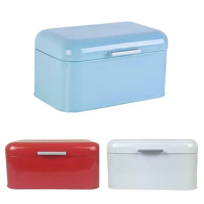 Металлическая коробка для хлеба, чехол для хранения, европейский стиль, Ретро стиль, Кухонный Контейнер, сплошной цвет, TSH Shop