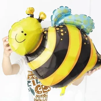 

Insect bee foil balloons helium support, birthday party foil balloons children's day gift , size about 78x65cm 50pcs/lot