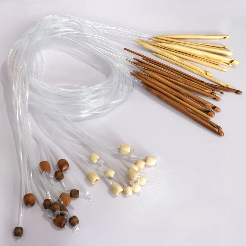 

12pcs set set of circular knitting needles DIY double Cusp crochet hooks set of soft tube 100% bamboo circular sewing needles120