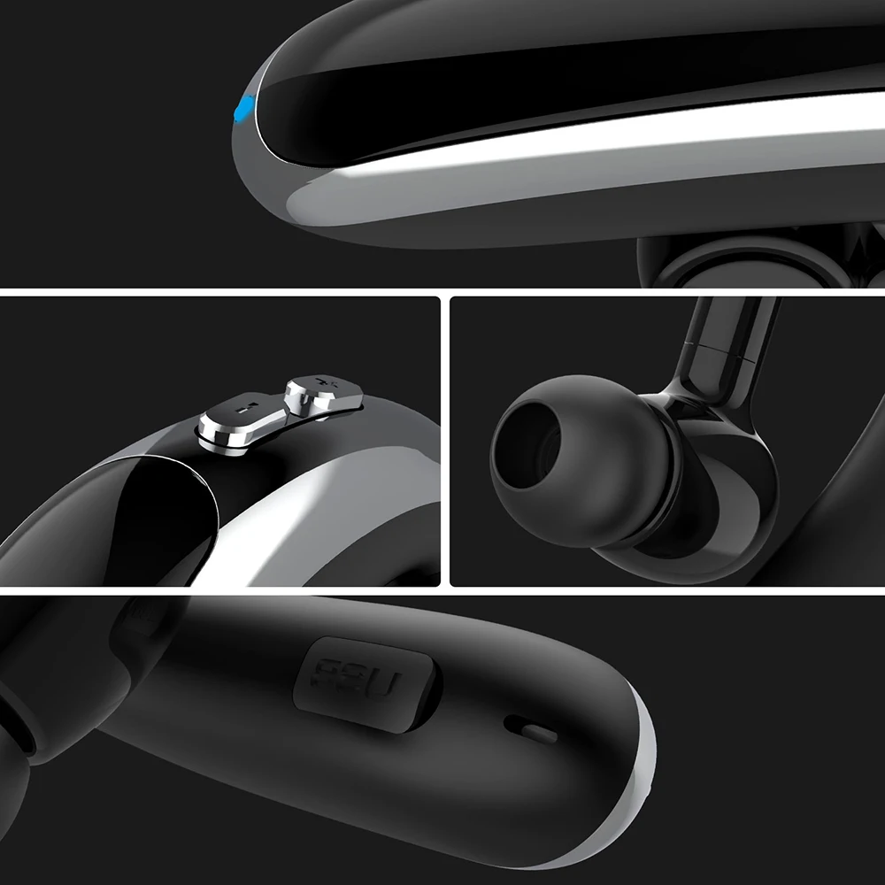 H500 Bluetooth V5 0 Earphone Wireless Hook Design Mobile Phone Alternate Headphone for Left Right Ear Headset for Driving