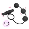 IKOKY Male Masturbation Butt Plug Vibrator Ring with Anal Bead 3 Balls Sex Toys for Men Prostate Massager 10 Speed 1