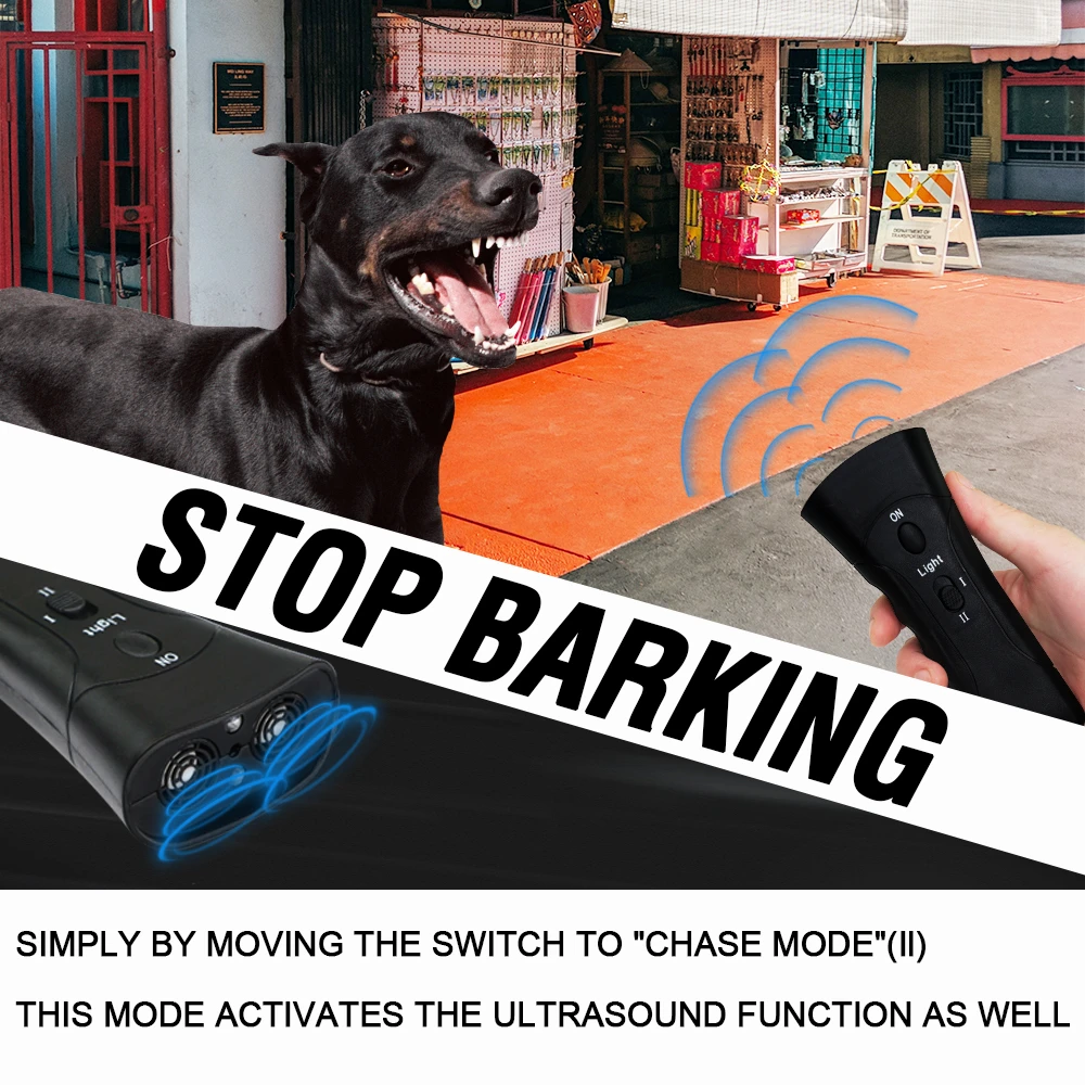 Pet Dog Repeller Anti Barking Bark Deterrents Training Device Trainer LED Ultrasonic 3 in 1 Anti Barking Ultrasonic Dogs Whistle dog whistle dog trainer