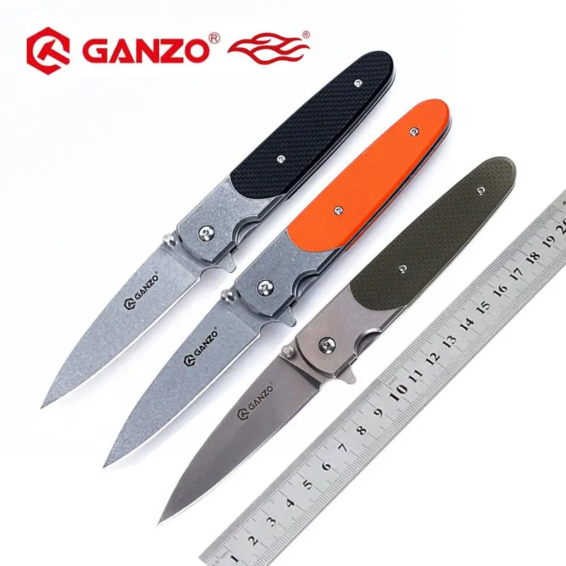 58-60HRC Ganzo G743-2 440C G10 или деревянная ручка складной нож инструмент для выживания кемпинга охотничий карманный нож тактический edc Открытый инструмент