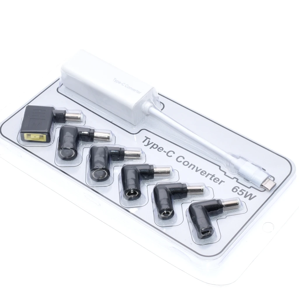 Usb тип-c конвертер Dc разъем питания квадратный разъем Женский USB C зарядный адаптер для Macbook lenovo Hp ноутбук телефон 65 Вт