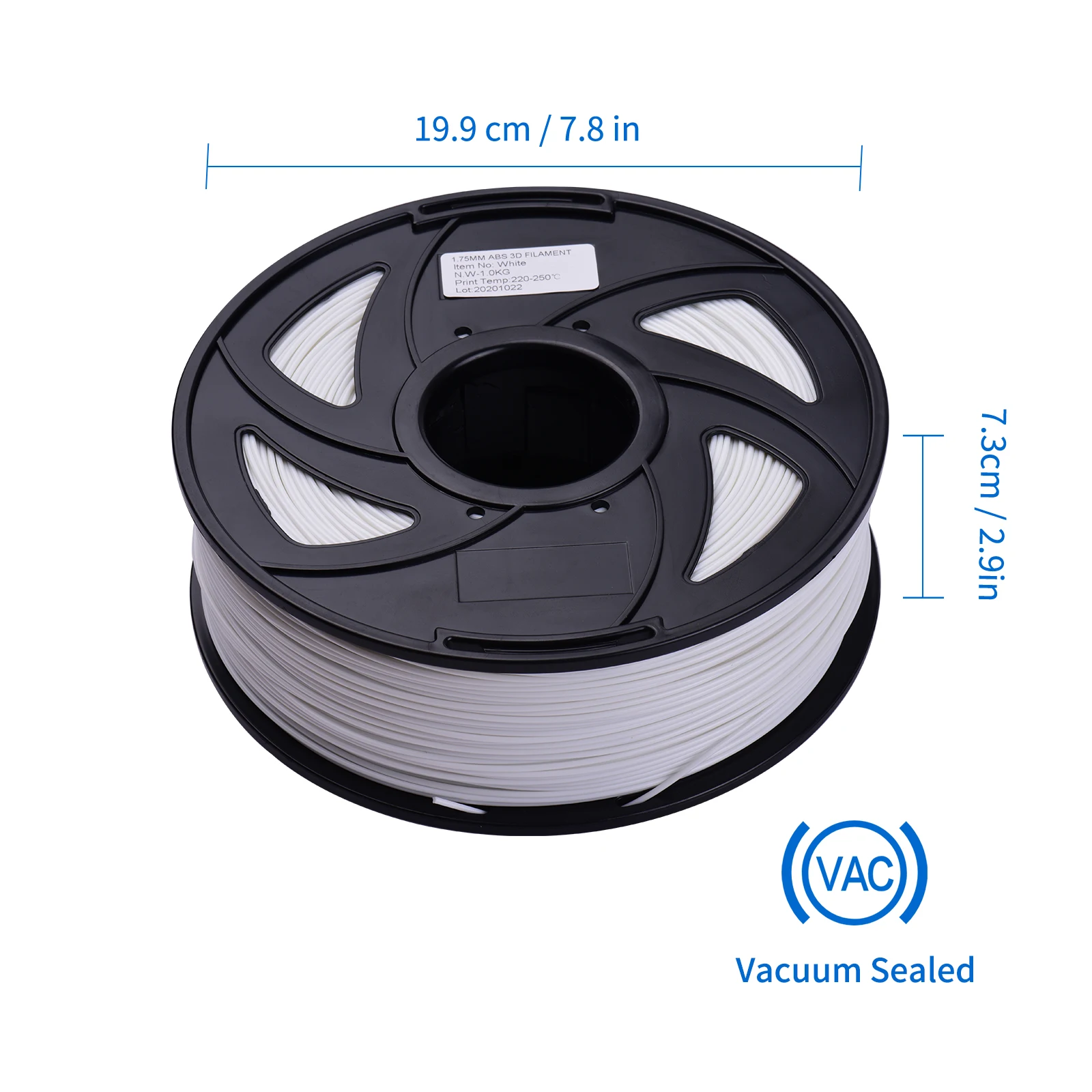 Clearance 3D Printer Filament 1.75mm ABS Filament 1KG Spool Vacuum Sealed for Most FDM 3D Printer for Ender 3 Creality 3D