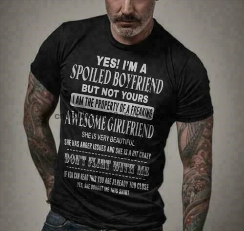 Я испорченный парень чудесная Мужская футболка для девушки веселая |