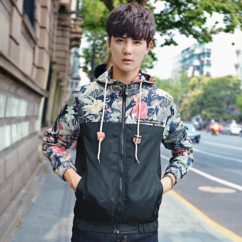 

Mens Casual Patchwork Camouflage Hoodie Jacket Streetwear Autumn Men Waterproof Clothes Men's Windbreaker Coat Male Outwear