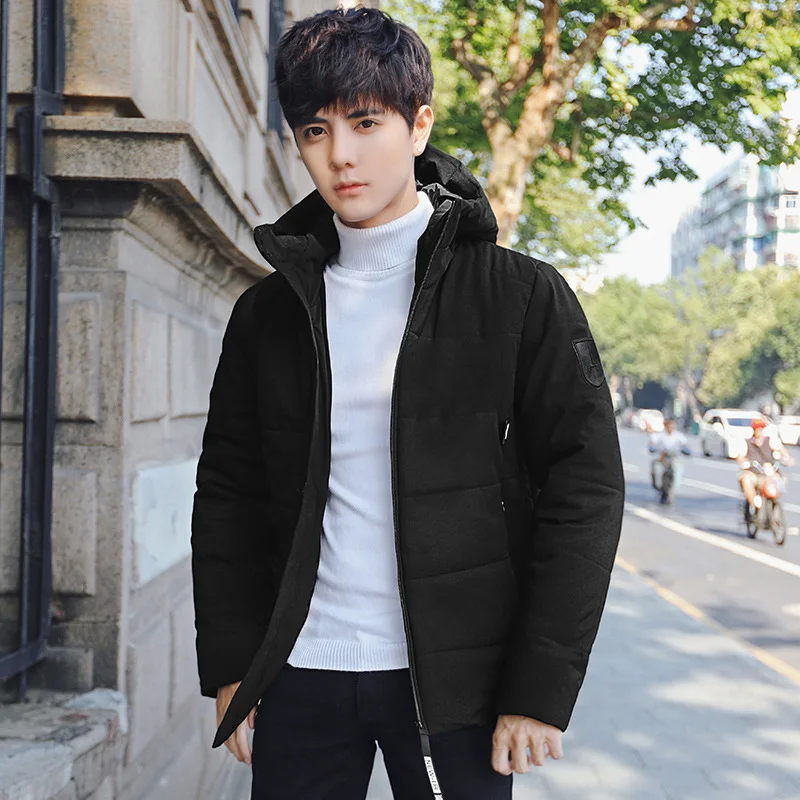 Cotton-padded Clothes Men's Winter Coat Korean-style Slim Fit Handsome Short Cotton Coat Winter Trend Thick Warmth Retention Mat