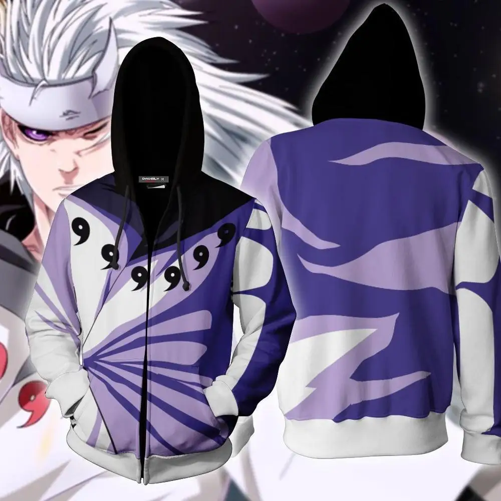 Аниме Наруто Uzumaki толстовки Косплей Костюм Хэллоуин для мужчин женщин Uchiha Madara 3D с