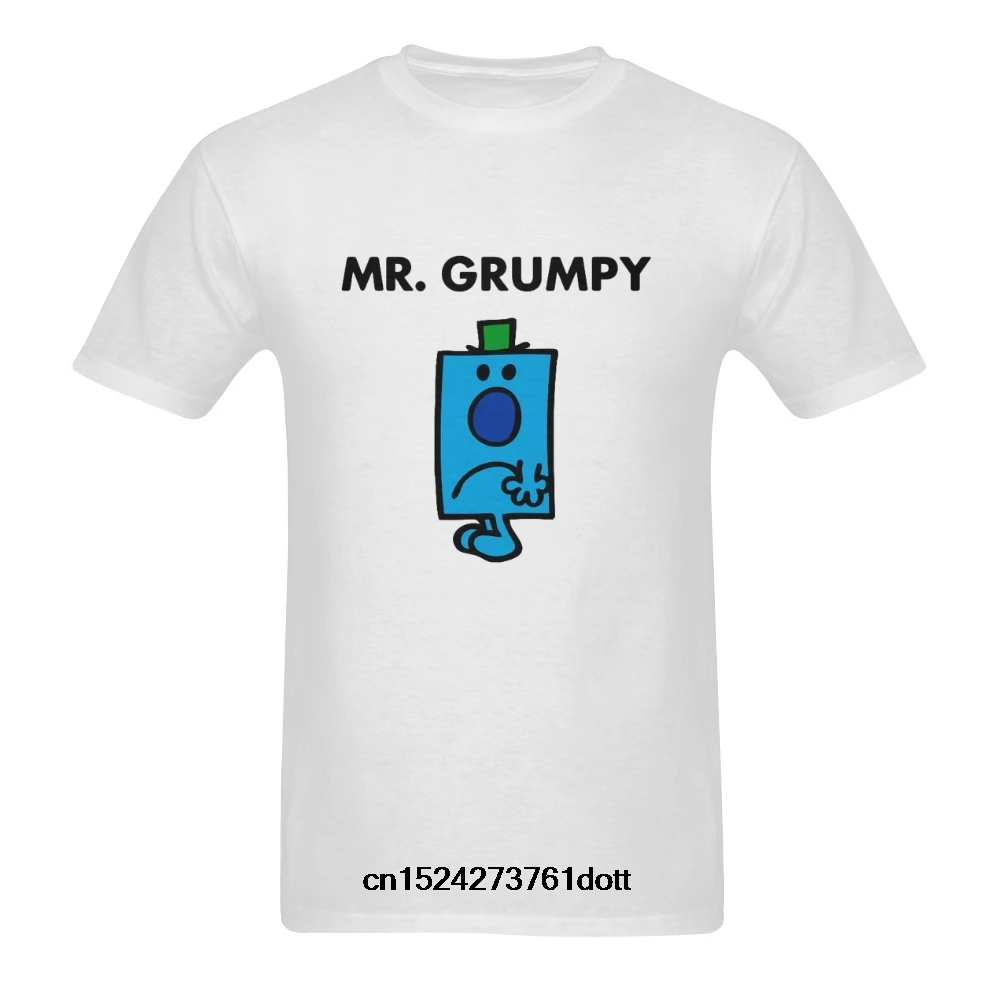 Забавная Мужская футболка белая Черная Футболка Mr Grumpy Классическая мужская на