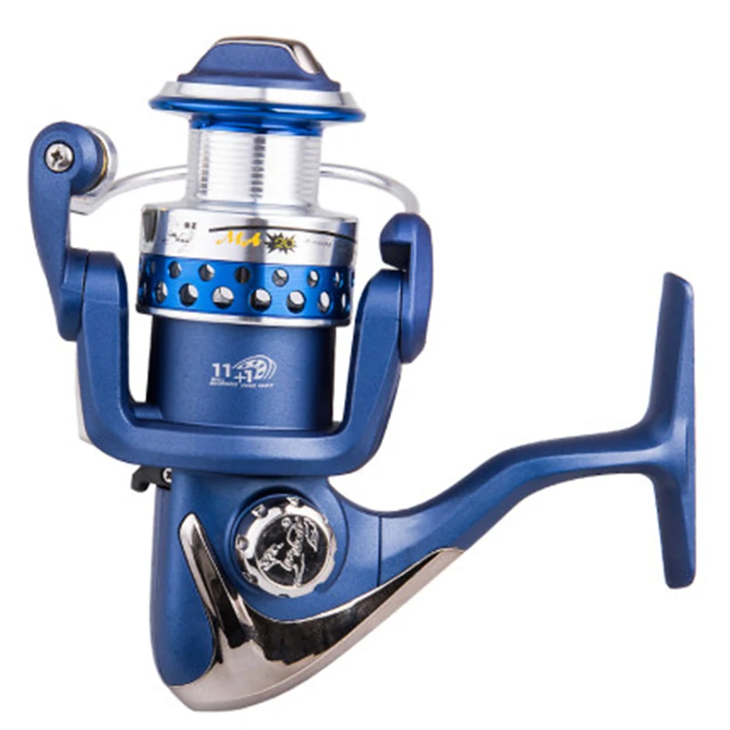 Fishing Reel Спиннинговая Катушка 12BB+ 1 нержавеющая сталь 2000-5000 металлическая Катушка спиннинговая катушка для карпа приманка Лодка Рок море Спиннинг снасти литье линии катушки - Цвет: Fishing Reel