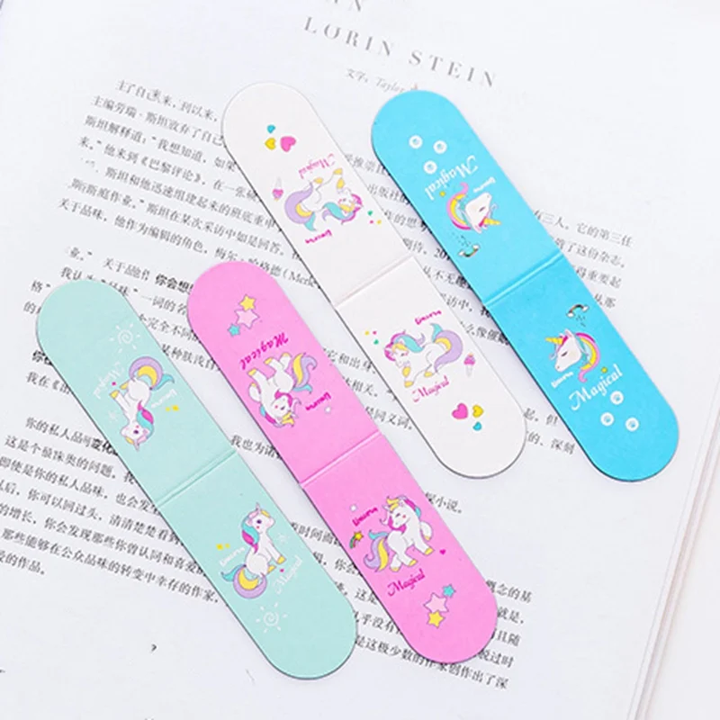 

Cute Pink Girl Heart Cartoon Unicorn Magnet Bookmark Paper Clip School Office Supply Escolar Papelaria Gift Stationery