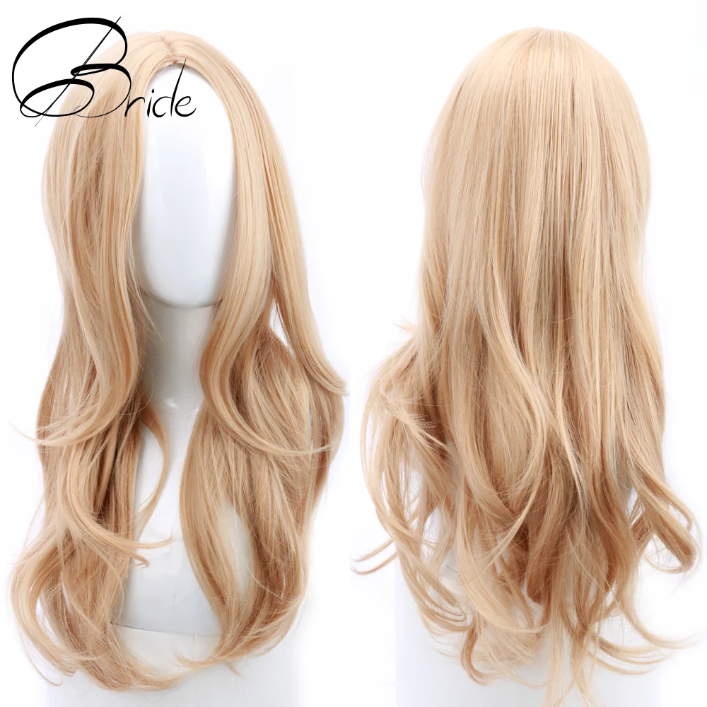 Парик для косплея невесты 20 дюймов парик блонд парики с волнистыми волосами