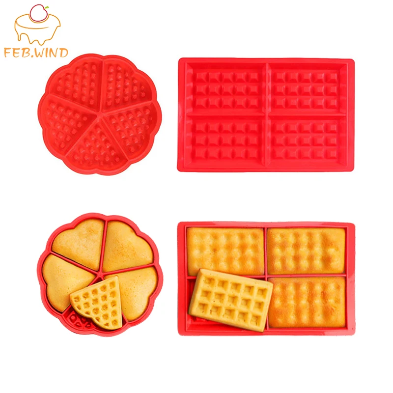 Формы для выпечки шахты силиконовая вафель формы лоток прямоугольник вафли в