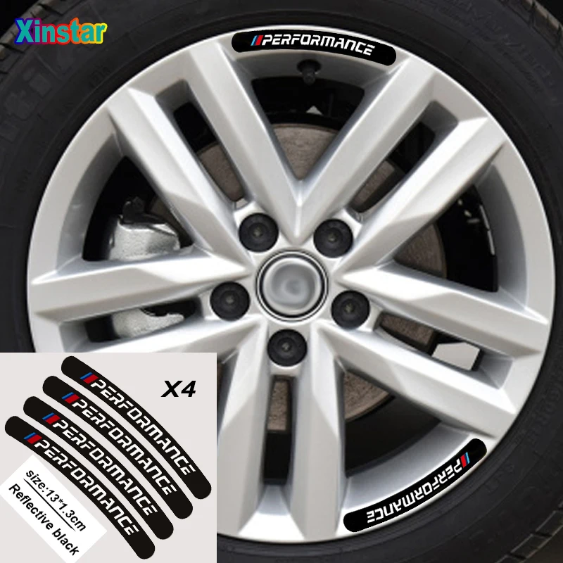 4 шт. наклейка на обод автомобиля для BMW E34 E36 E39 E46 E53 E60 E70 E71 E85 E87 E90 E91 E92 E83 F10 F20 F21