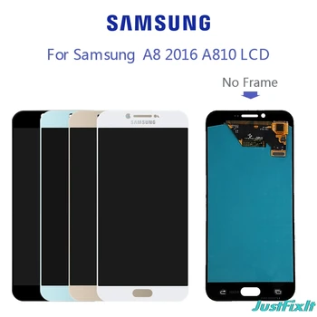 

For Samsung A8 2016 A810 LCD For A810 A8100 Disaplay LCD Screen Touch Digitizer Assembly Free Shipping 100% tested SUPER OLED
