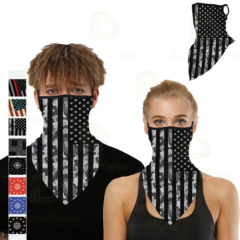 

3D Women Magic Headband Neck Gaiter Tube Scarves Ear Cover Face Shield Scarf Windproof Bicycle Face Guard Bandana Men Girls