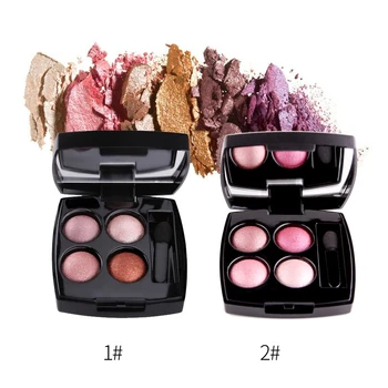

Woman 4 Colors Eyeshadow Glitter silky shine color long-lasting Eyeshadow Palette Cosmetic Makeup Tools