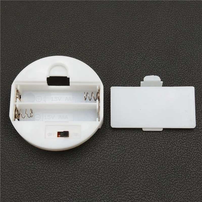 

600pcs/lot 2 AAA 3A 3V Battery Holder Storage Box Case with Switch Cover 2x AAA White Round Batteries Base Socket Organizer