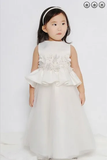 

2016 Beading Actual Images Cap Sleeve Shipping Flower Girl Dresses For Weddings M First Communion Dress Pageant For Girls Glitz