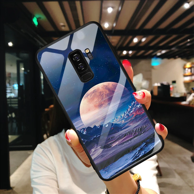 Закаленное Стекло чехол для телефона для samsung S8 S9 S10 плюс S10e A20 A10 A30 A50 A70 M20 A7 3D чехол с рисунком в армейском стиле, с принтом в виде цветов и мягкий чехол - Цвет: XingQS