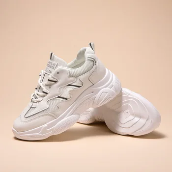 

Spring and autumn new white shoes women round head casual sports shoes women fashion thick bottom running shoes women ZZ-313