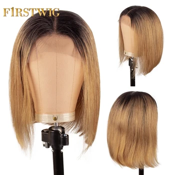 

Short Straight Bob Wig Brazilian Ombre Lace Front Human Hair Wigs 27 purple Long Pre Plucked For Black Women Remy Firstwig