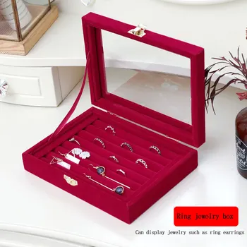 

storage box High-grade Jewelry Boxes Ring earrings Boxes Jewel Case For Gift 2019 New Style Festival Gift makeup organizer