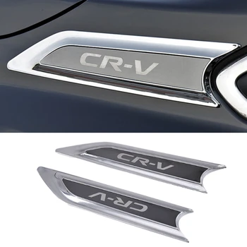 

2pcs For Honda 2017 CR-V CRV Car Body Fender Side Stickers Chrome Silver ABS Fashion Exterior Decal Automobiles Modification