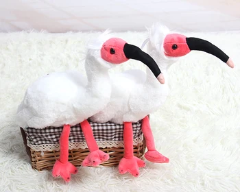 

candice guo plush toy stuffed doll cartoon animal bird Nipponia nippon baby bedtime friend sleeping story christmas present 1pc